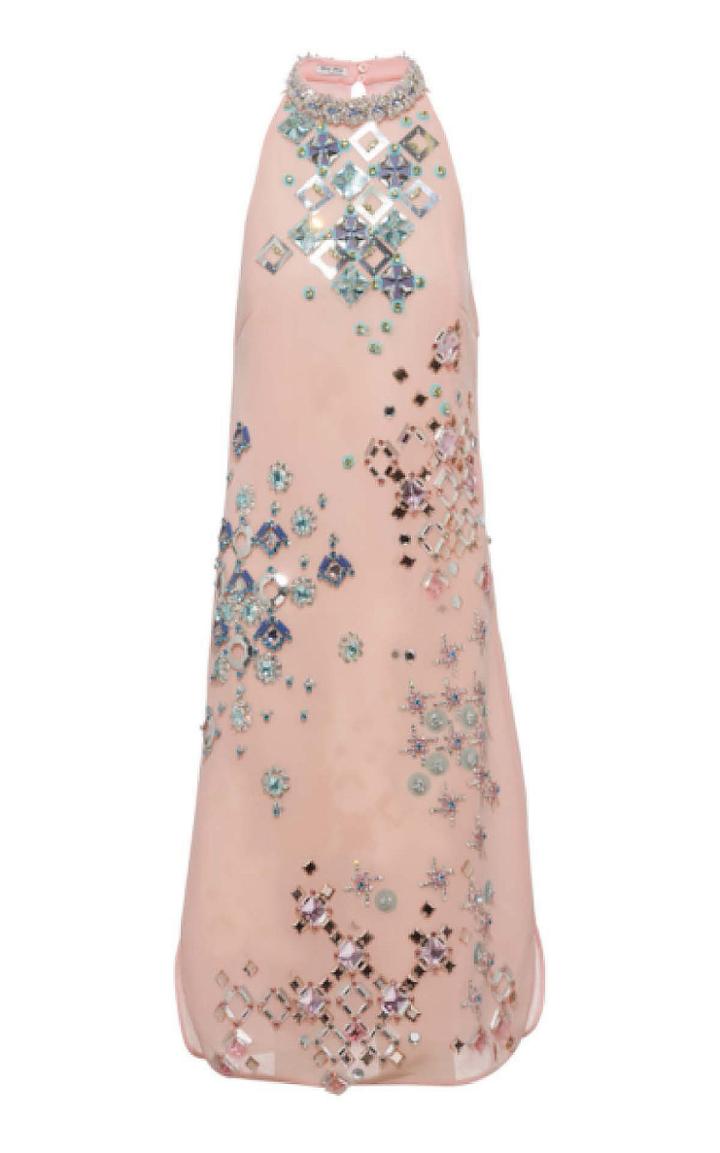 Moda Operandi Miu Miu Embroidered Jersey Dress
