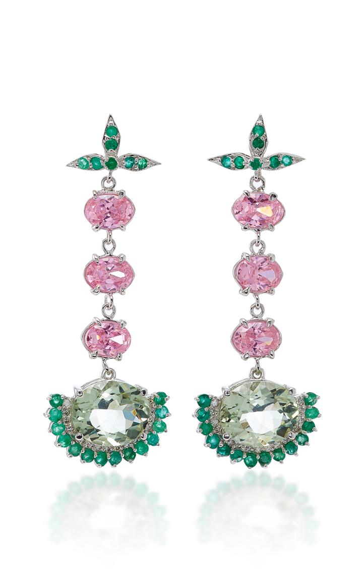 Eden Presley Green Amethyst Emerald Earrings