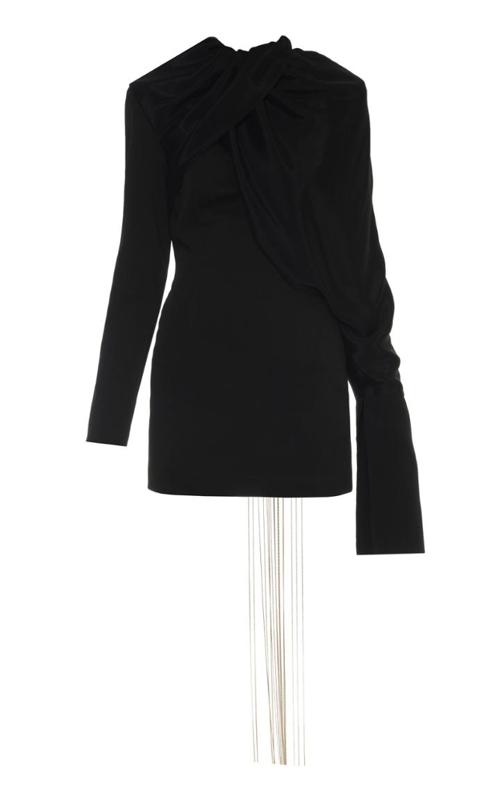 Aleksandre Akhalkatsishvili Blended Draped Satin Mini Dress
