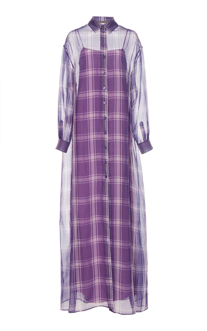 Alberta Ferretti Button Front Maxi Dress