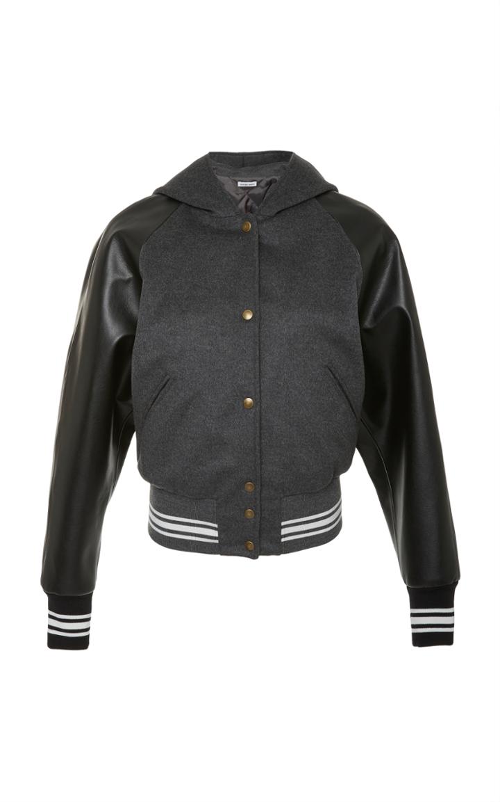 Tomas Maier Felted Cashwool Varsity Jacket