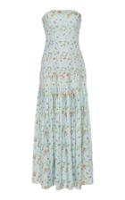 Amur Hiyori Strapless Pleated Midi Dress