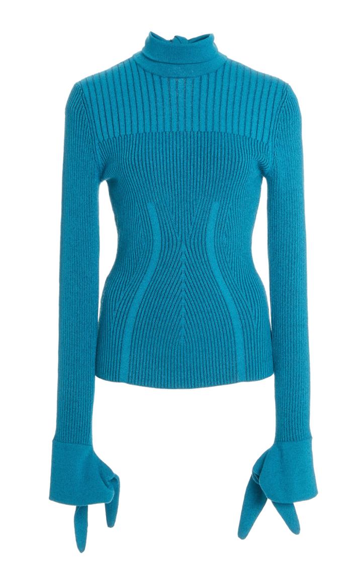 Moda Operandi Carolina Herrera Plaited Ribbed Knit Turtleneck