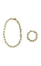 Moda Operandi Young Frankk Classic Chain Necklace And Bracelet Set