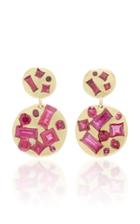 Polly Wales Double Disc Drop Earrings