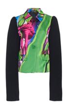 Maison Margiela Two-tone Printed Crepe Jacket