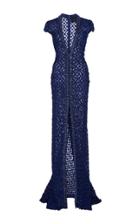Costarellos Front Split V-neck Dress