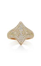 Ilana Ariel Adina 18k Gold Diamond Signet Ring Size: 3.5