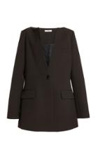 Moda Operandi Co Collarless Wool-blend Jacket