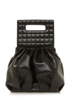 Moda Operandi A.w.a.k.e. Mode Round Gathered Leather Top Handle Bag