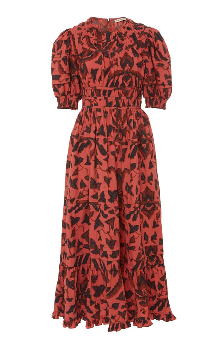 Ulla Johnson Indah Printed Cotton Maxi Dress Size: 0