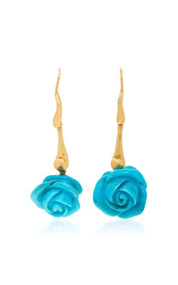 Lucifer Vir Honestus Rose Turquoise Earrings