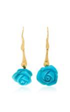 Lucifer Vir Honestus Rose Turquoise Earrings