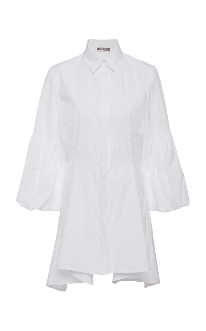 Lela Rose Puff Sleeve Button Front Shirt