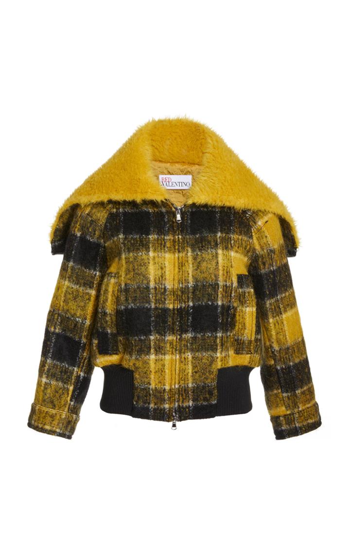 Moda Operandi Red Valentino Hooded Tartan Plaid Jacket