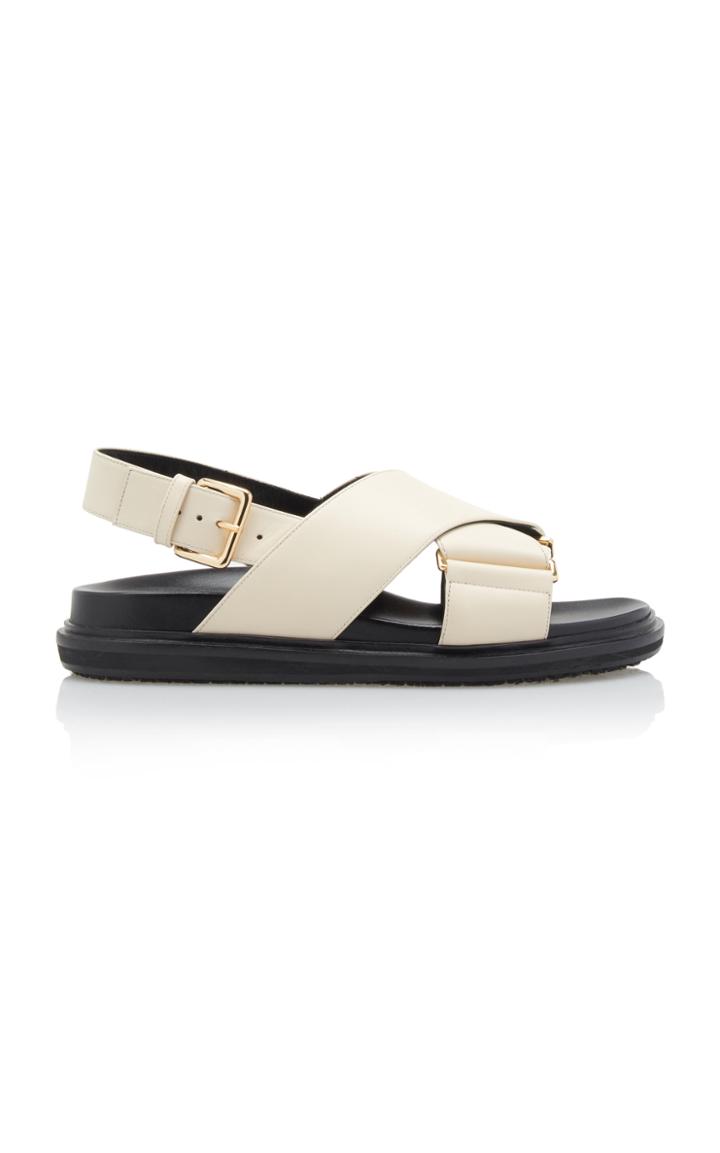 Marni Fussbett Leather Slingback Sandals