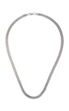 Fallon Liquid Herringbone Silver-tone Necklace