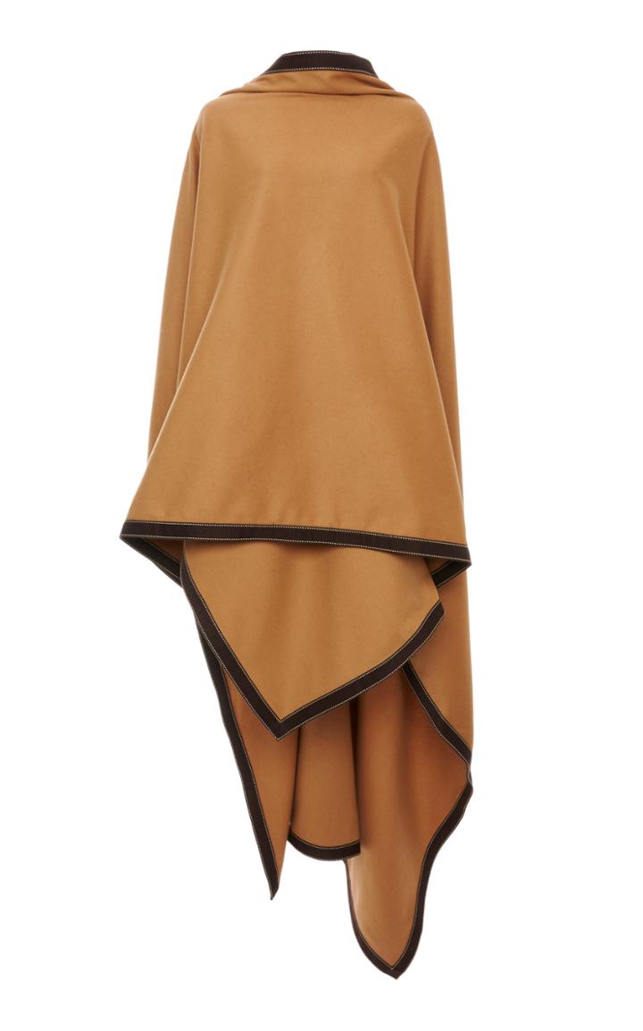 Moda Operandi Balmain Draped Gabardine Poncho