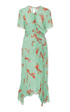 Preen Line Serelida Shirred Floral-print Midi Dress
