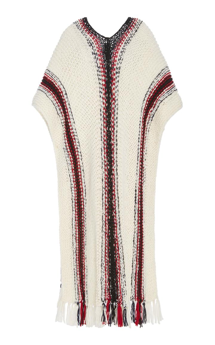 Tory Burch Oversized Striped Poncho