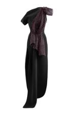 Maticevski Moonlight Cold Shoulder Embellished Gown