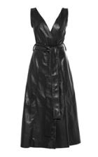 Moda Operandi Petar Petrov Awel Sleeveless V-neck Leather Dress Size: 32
