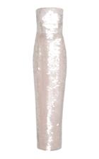 Ralph & Russo Sequin Embroidered Silk Strapless Gown