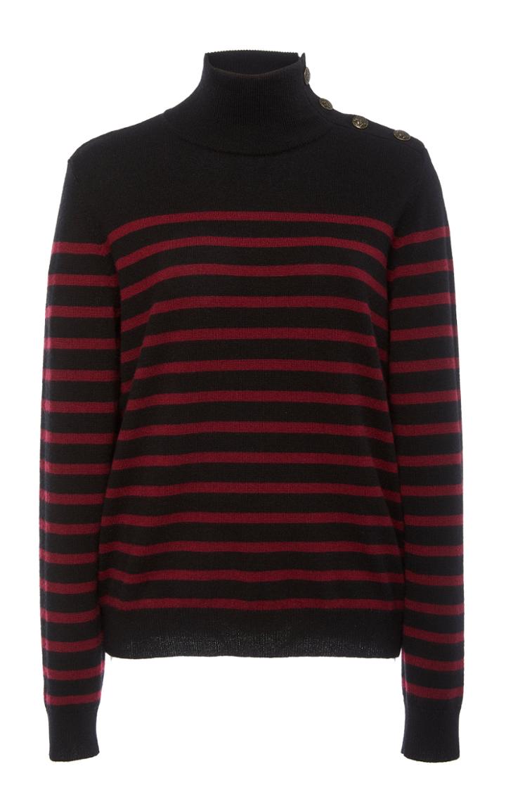 Nili Lotan Beale Striped Cashmere Turtleneck Sweater