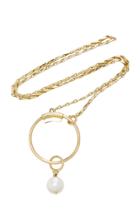 Wasson Gliding Lock 14k Gold Pearl Necklace