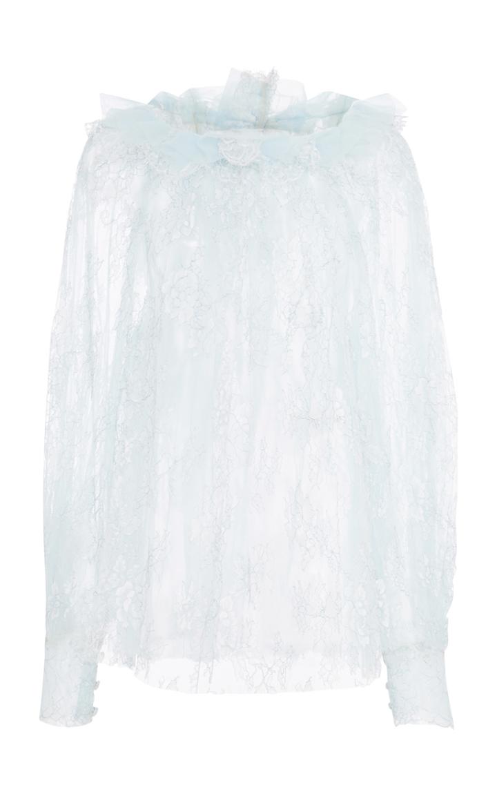Monique Lhuillier Chantilly Lace Blouse
