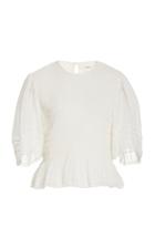 Isabel Marant Toile Janette Smocked Lace Top