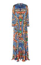 Naeem Khan Caleidoscope Silk Crepe Trapeze Gown