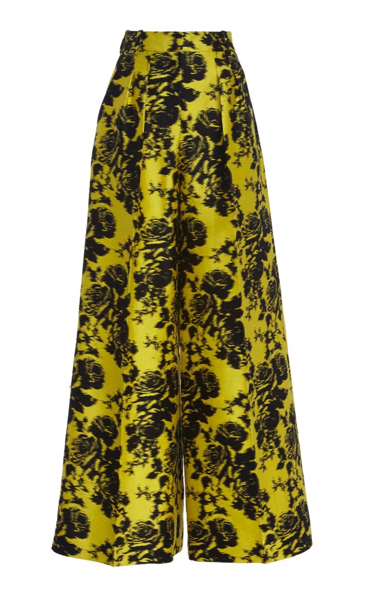 Erdem Ilaria Floral Jacquard Trousers