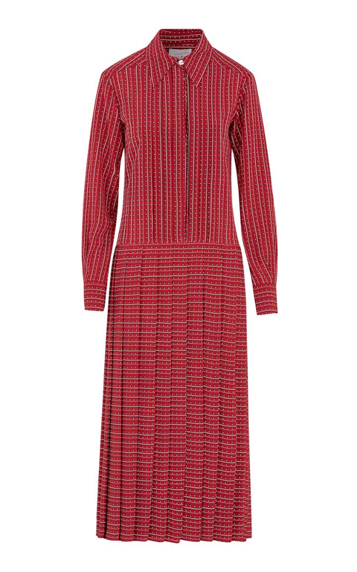 Moda Operandi Giuliva Heritage The Alberica Printed Silk Crepe De Chine Maxi Shirt D