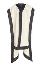 Ellery Oversized Satin-trimmed Wool-crepe Shawl Scarf