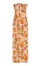 Caroline Constas Exclusive Jordanna Floral-print Voile Maxi Dress