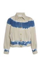 Moda Operandi Alberta Ferretti Tie-dyed Denim Jacket Size: 38