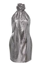 Zeynep Aray Halter Leather Dress