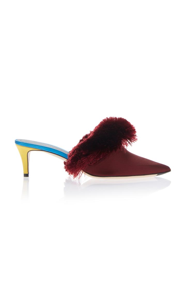 Marco De Vincenzo Kitten Heel Embellished Mule