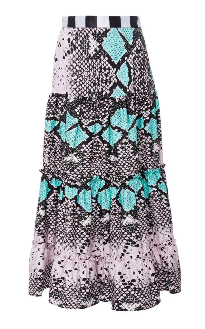 Stella Jean Blue Snake Skirt