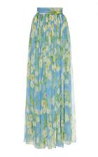 Carolina Herrera Floral-print Silk Georgette Maxi Skirt