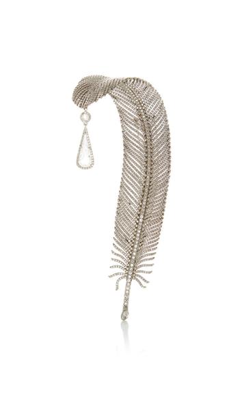 Gioia Feather Brooch (with Detachable Diamond Drop)