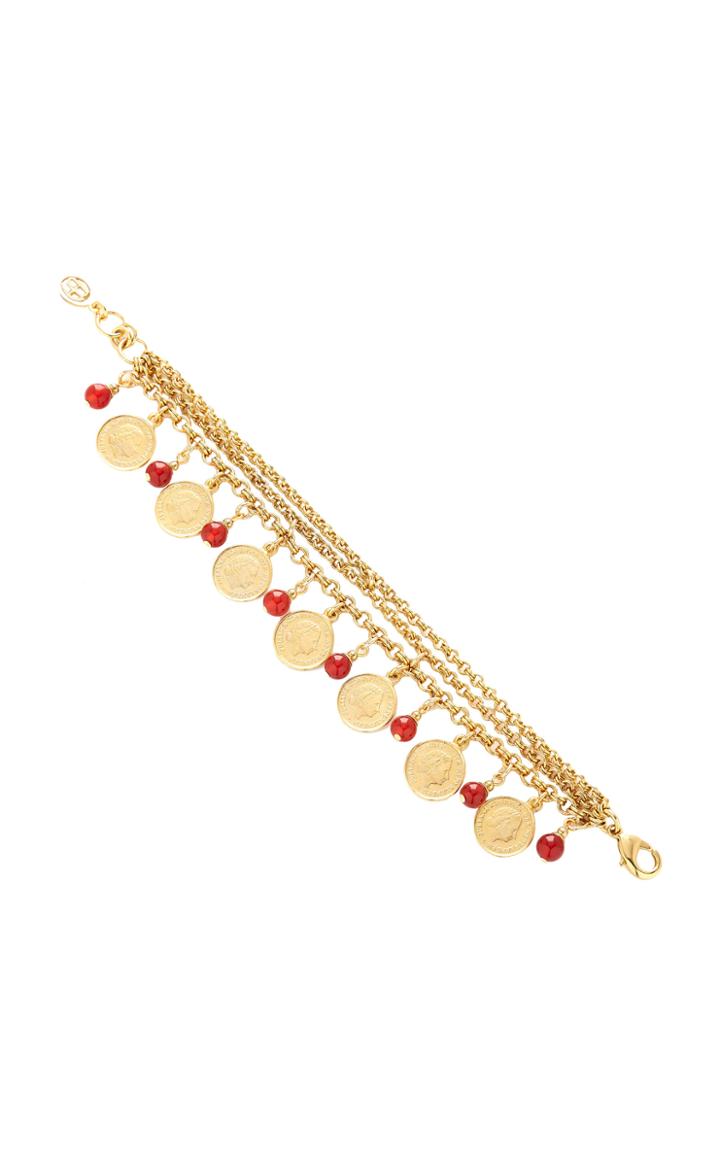 Ben-amun Layered 24k Gold-plated Glass Bracelet