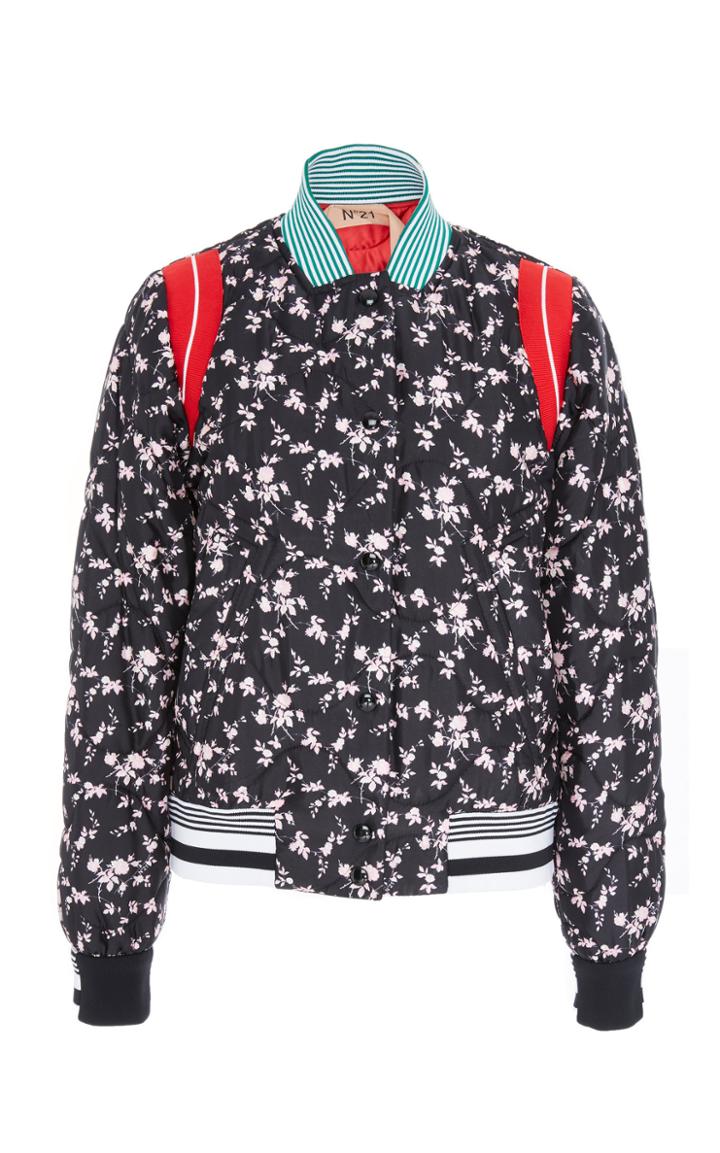 N 21 N&deg;21 Adriana Gabardine Cotton Printed Jacket
