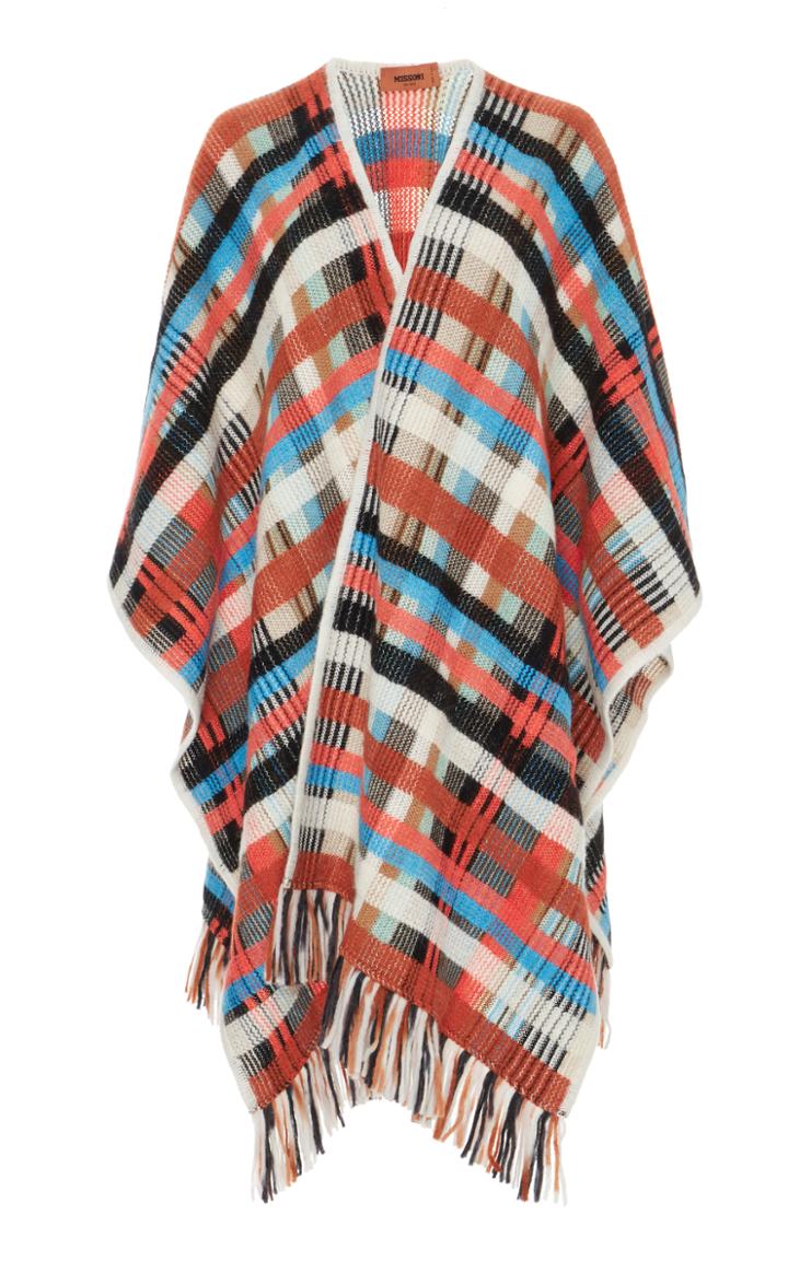 Missoni Plaid Wool And Alpaca-blend Cape