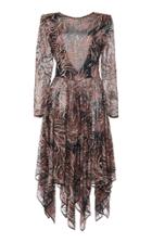 Etro Draped Printed Silk Dress