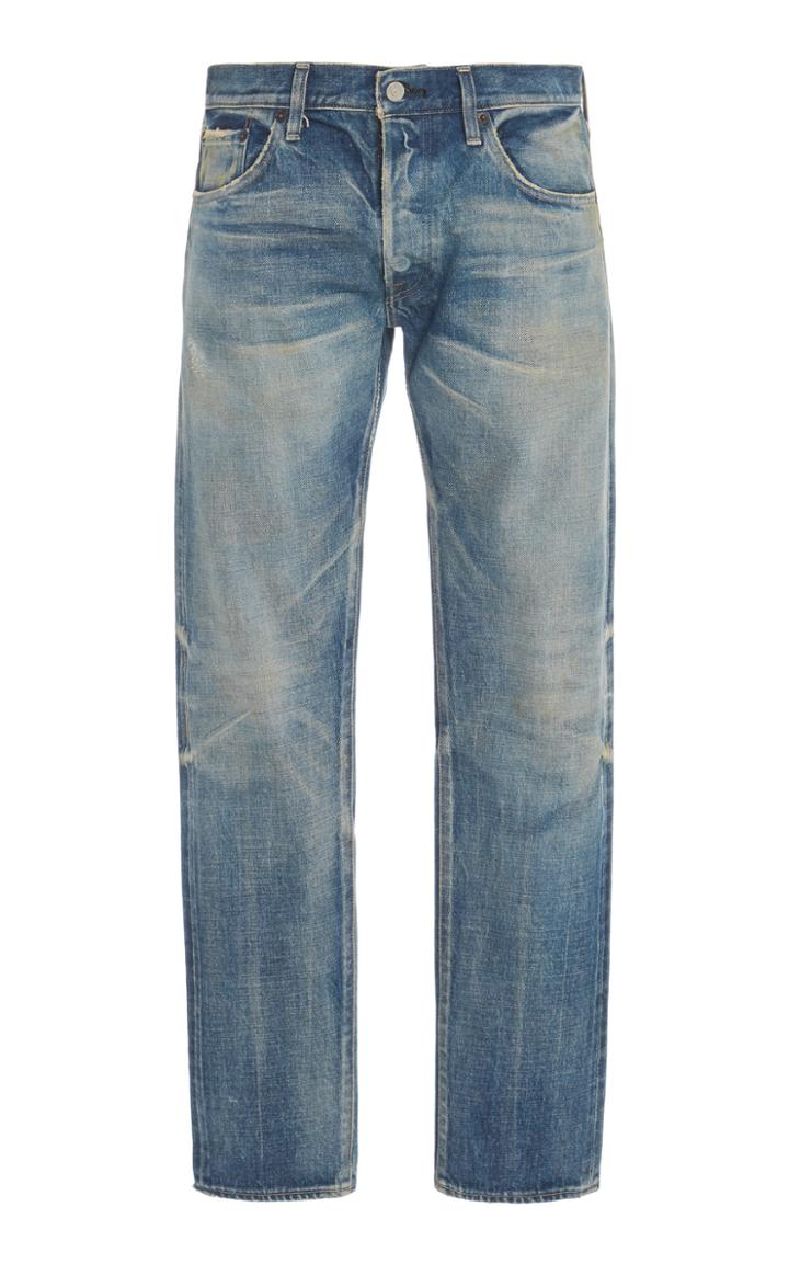 Fabric Brand Shima Mid-rise Slim-leg Jeans