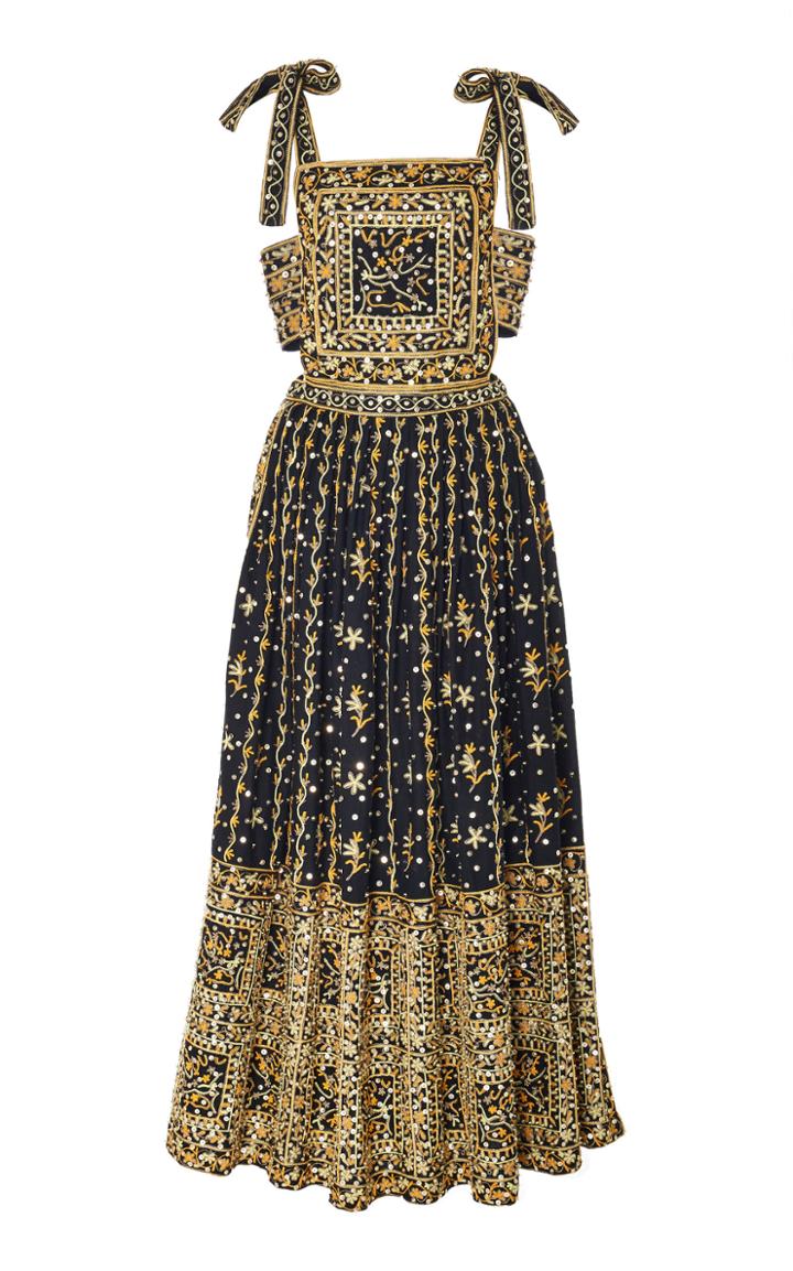 Ulla Johnson Nasya Embroidered Linen-cotton Blend Maxi Dress