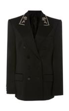 Burberry Priorslee Embroidered Wool-blend Double-breasted Jacket