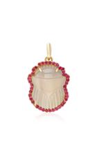 Silvia Furmanovich Scarab Moonstone Pendant With Gemfields Ruby Pave